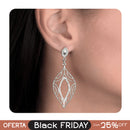 Brinco Prateado Folha de Gala