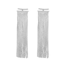 Brinco Prateado de Franja