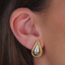 Brinco Dourado e Prateado Formato Gota - Galeria