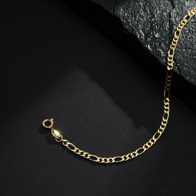 Pulseira Dourada Masculina Elo 3 por 1 &