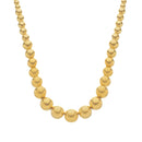 Colar Dourado de Bolas Crescentes