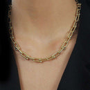 Colar Dourado Chocker Corrente Elos Largos - Galeria
