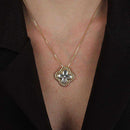 Colar Dourado e Prateado de Flor - Galeria