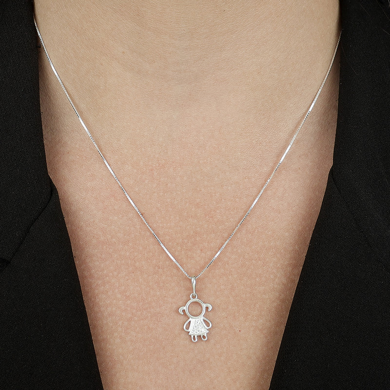 Colar Filha com Zircônia em Prata 925 - Galeria