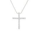 Colar de Cruz Cravejada de Zircônias em Prata 925