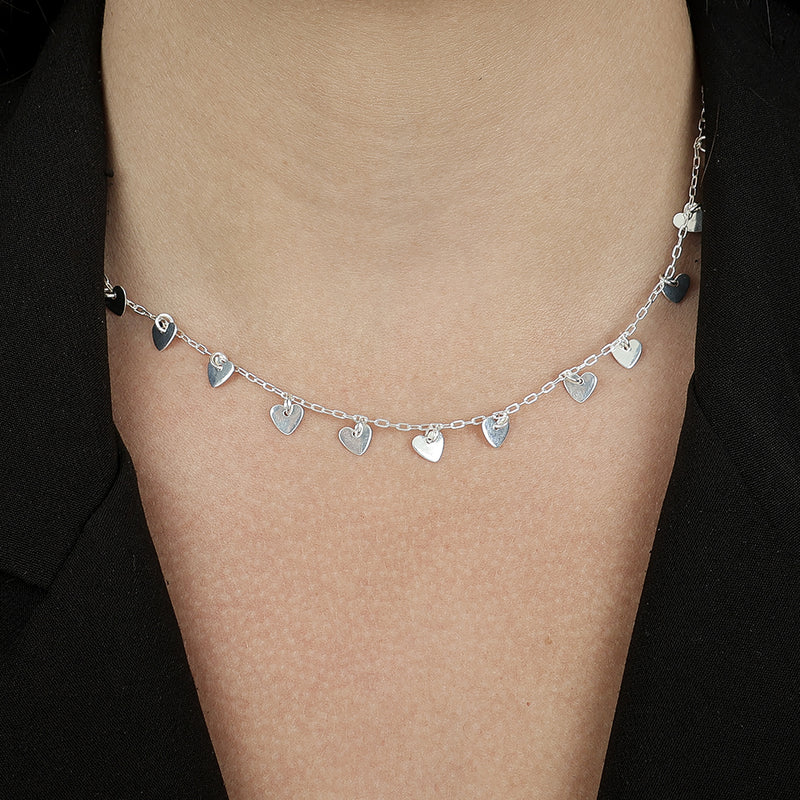 Colar de Corações em Prata 925 - Galeria