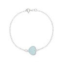 Pulseira de Zircônia Azul Claro em Prata 925