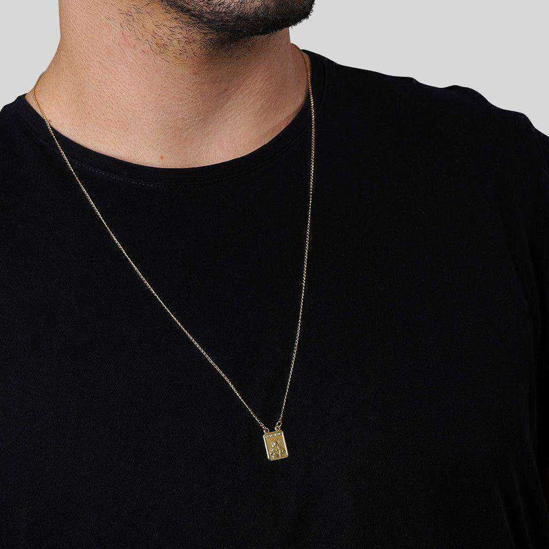 Escapulário Dourado Masculino Tradicional - Galeria