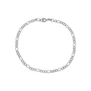 Pulseira Prateada Masculina Elo 3 por 1 &