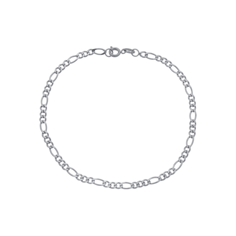 Pulseira Prateada Masculina Elo 3 por 1 &