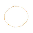 Tornozeleira Dourada de Bolinhas